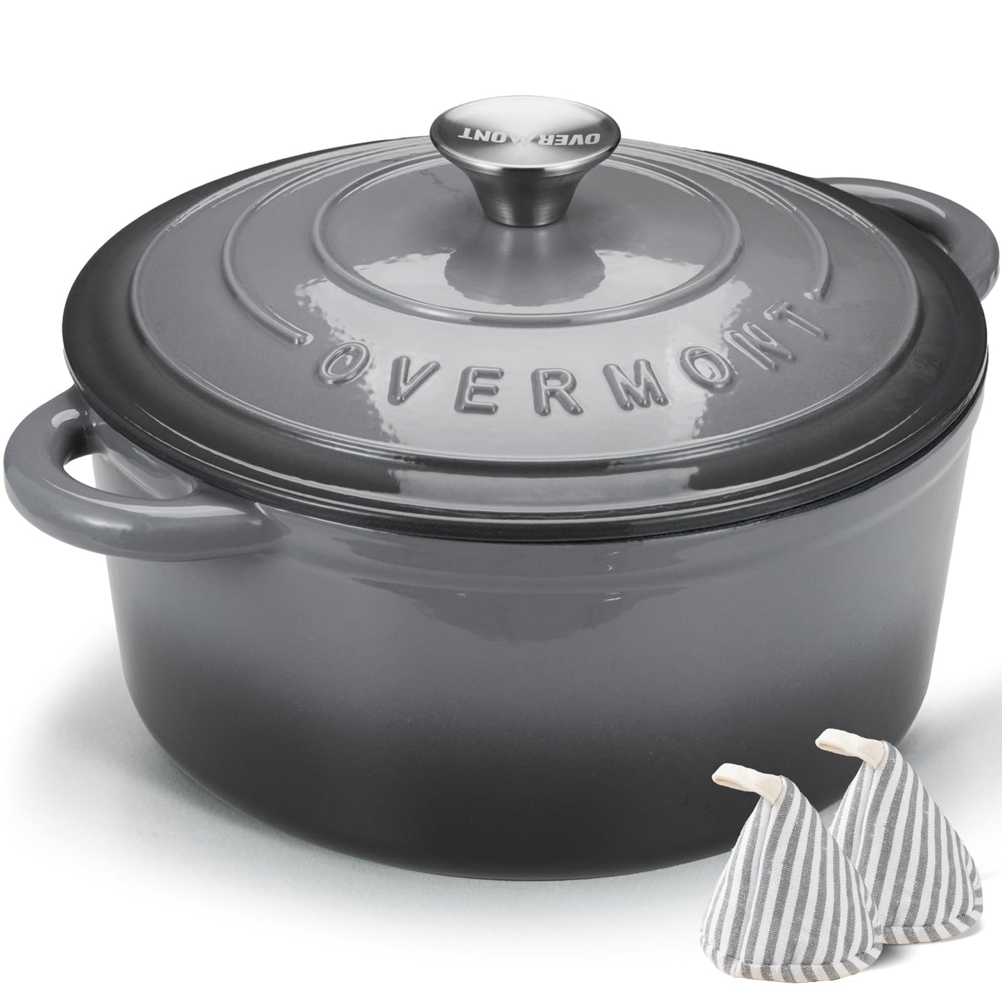 Overmont 4.5QT Enameled Cast Iron Dutch Oven