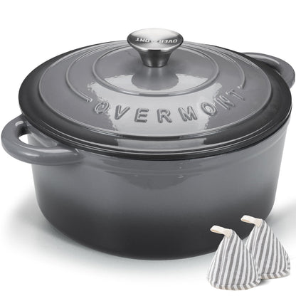 Overmont 4.5QT Enameled Cast Iron Dutch Oven