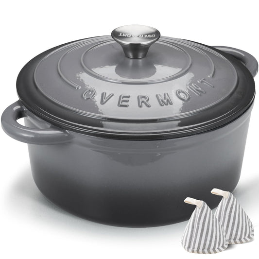 Overmont 4.5QT Enameled Cast Iron Dutch Oven