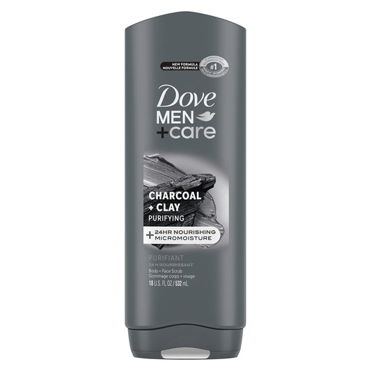 DOVE MEN + CARE Charcoal Clay Body Wash 18 Fl Oz