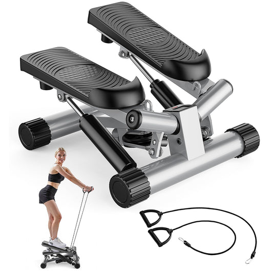 Mini Stair Stepper with Resistance Bands for Home