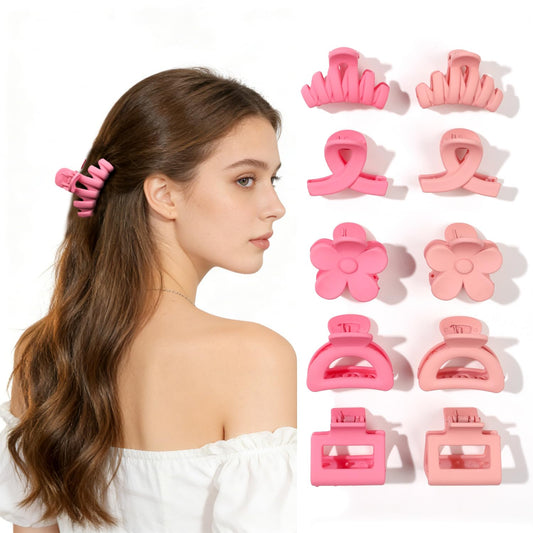 12 Pack Matte Non-Slip Small Hair Claw Clips