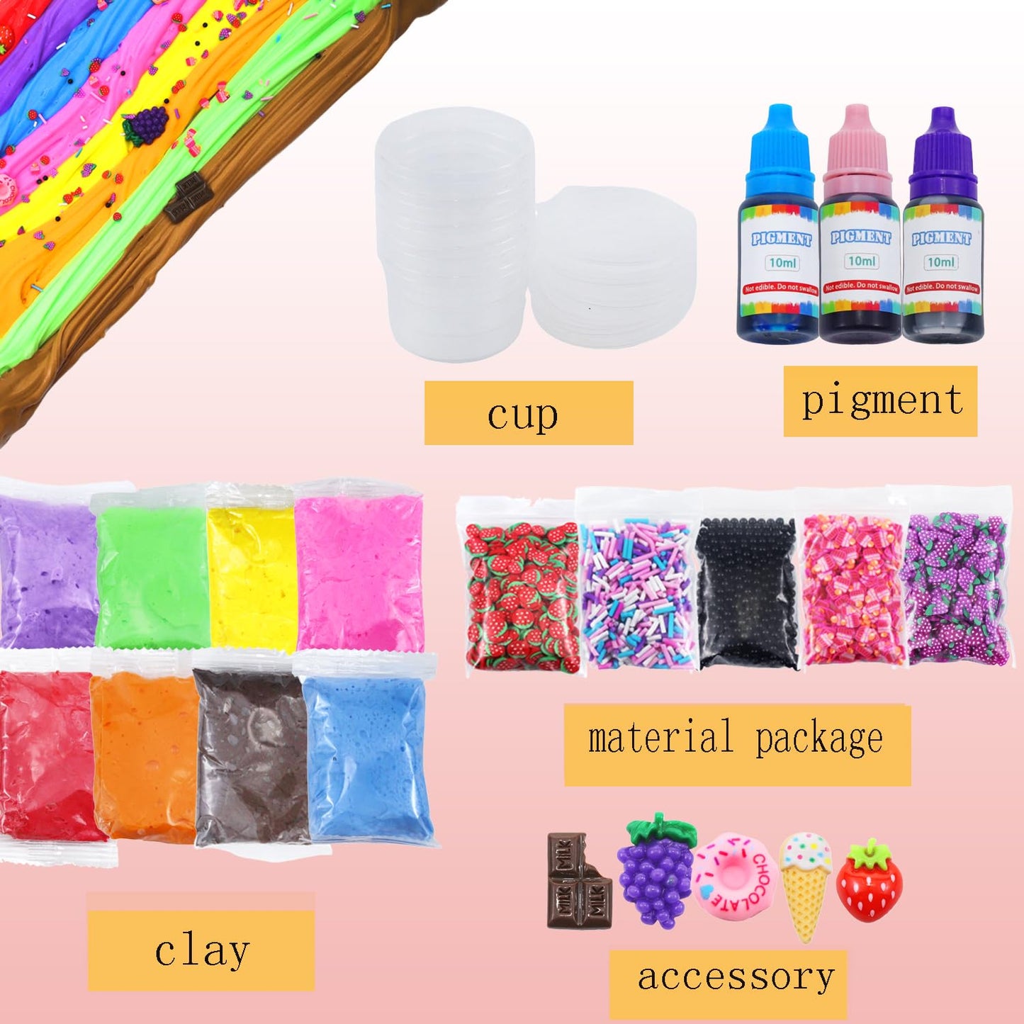 Slime Bucket Kit with 35 Add-Ins for Kids