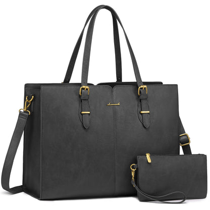 LOVEVOOK Vintage Leather Work Tote for Women