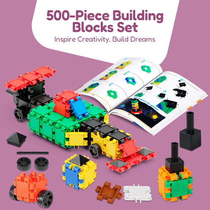 500-Piece Beblox Building Blocks Set for Kids