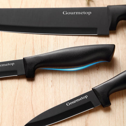 Gourmetop Magnetic Kitchen Knife Set, Sharp Stainless Steel