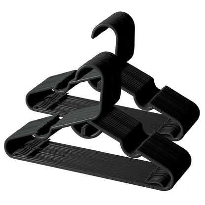 UNKU Kids Hangers 60 Pack - 11.4 Inch Baby Clothes Hangers - Non-Slip Children's Clothes Hangers for Toddler & Infant（Black, 60）