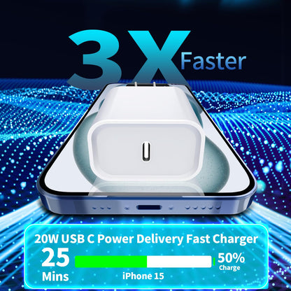 3 Pack Fast Charging iPhone 16 Charger