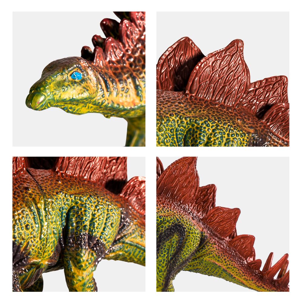 TEMI Dinosaur Toys for Kids 3-5, Realistic Jurassic Dinosaurs Figures with Play Mat & Trees to Create a Dino World Includes T-rex, Triceratops, Velociraptor, Gift for Toddler Boys and Girls 3 4 5 6 7