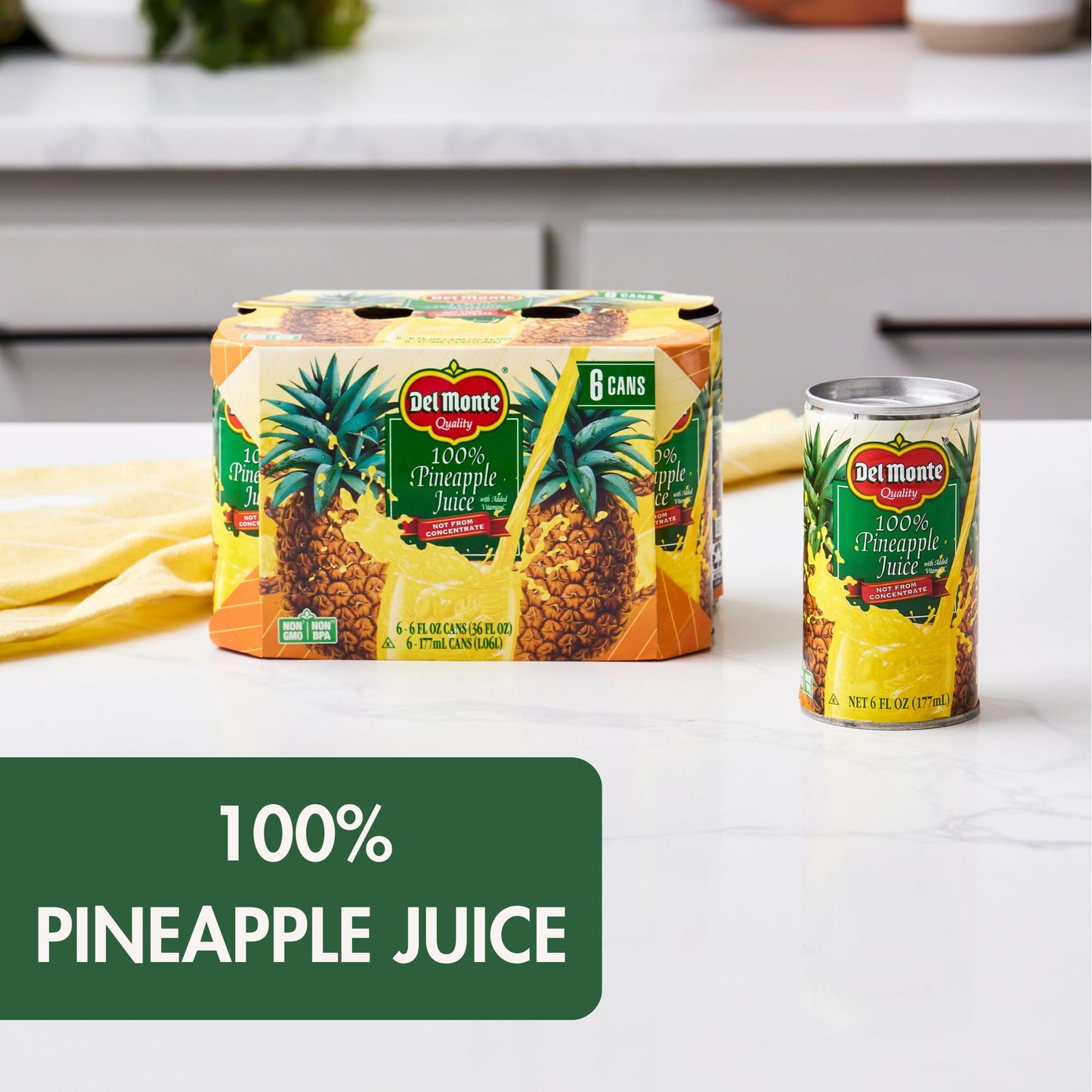 24 Cans Del Monte Pineapple Juice , 6 fl oz.