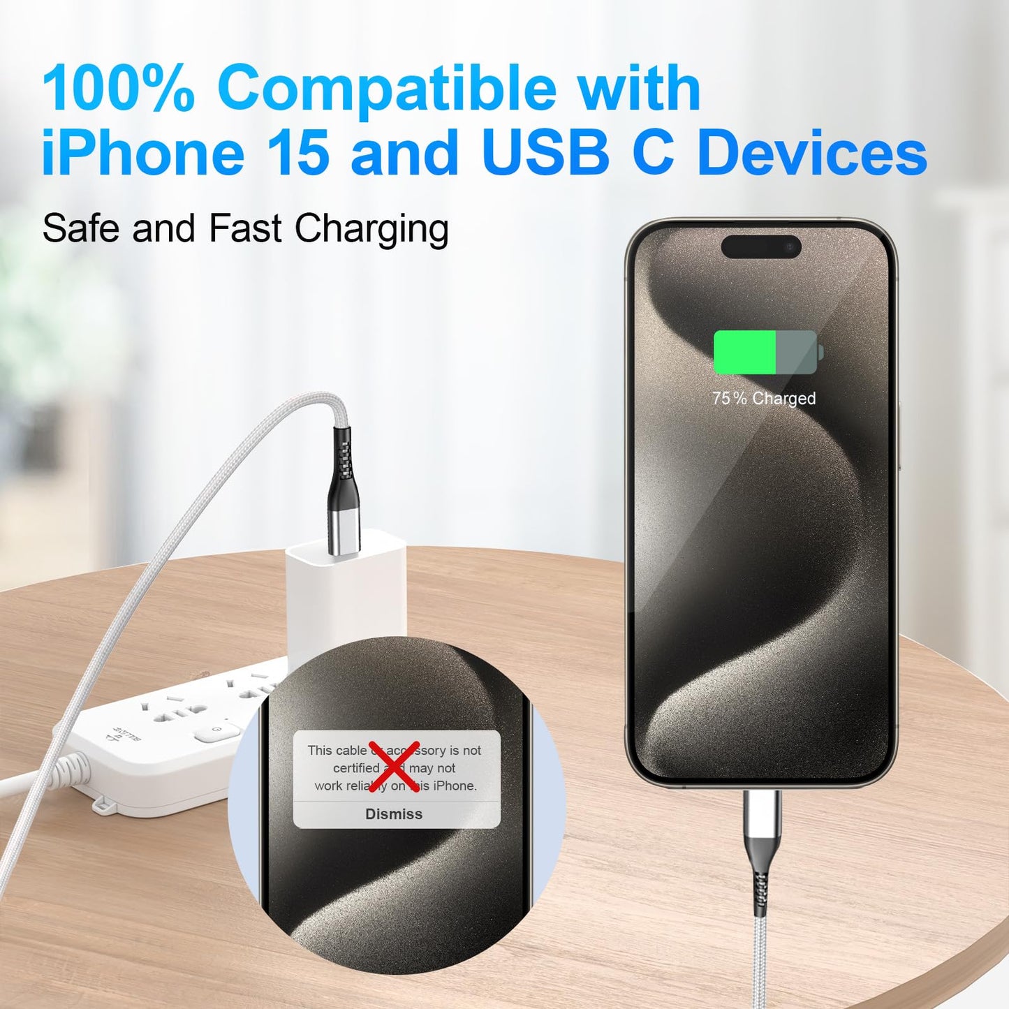 30W USB C Fast Charger with 10FT Cable