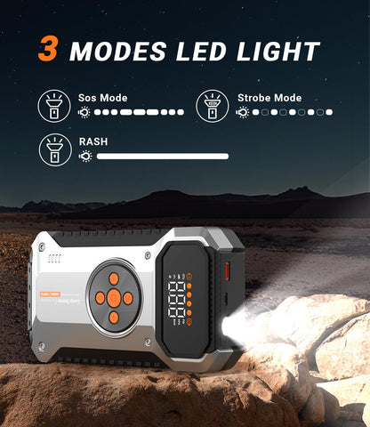 Portable Car Jump Starter with Air Compressor