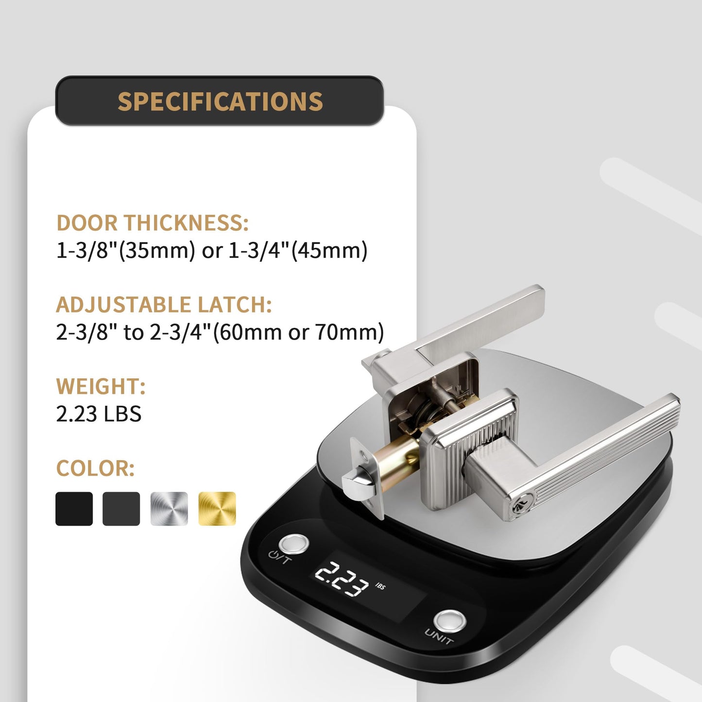 Heavy Duty Keyed Entry Door Handle - Satin Nickel