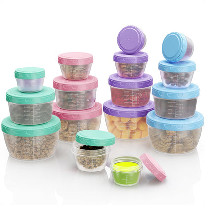 16-Pack Food Storage Containers with Lids