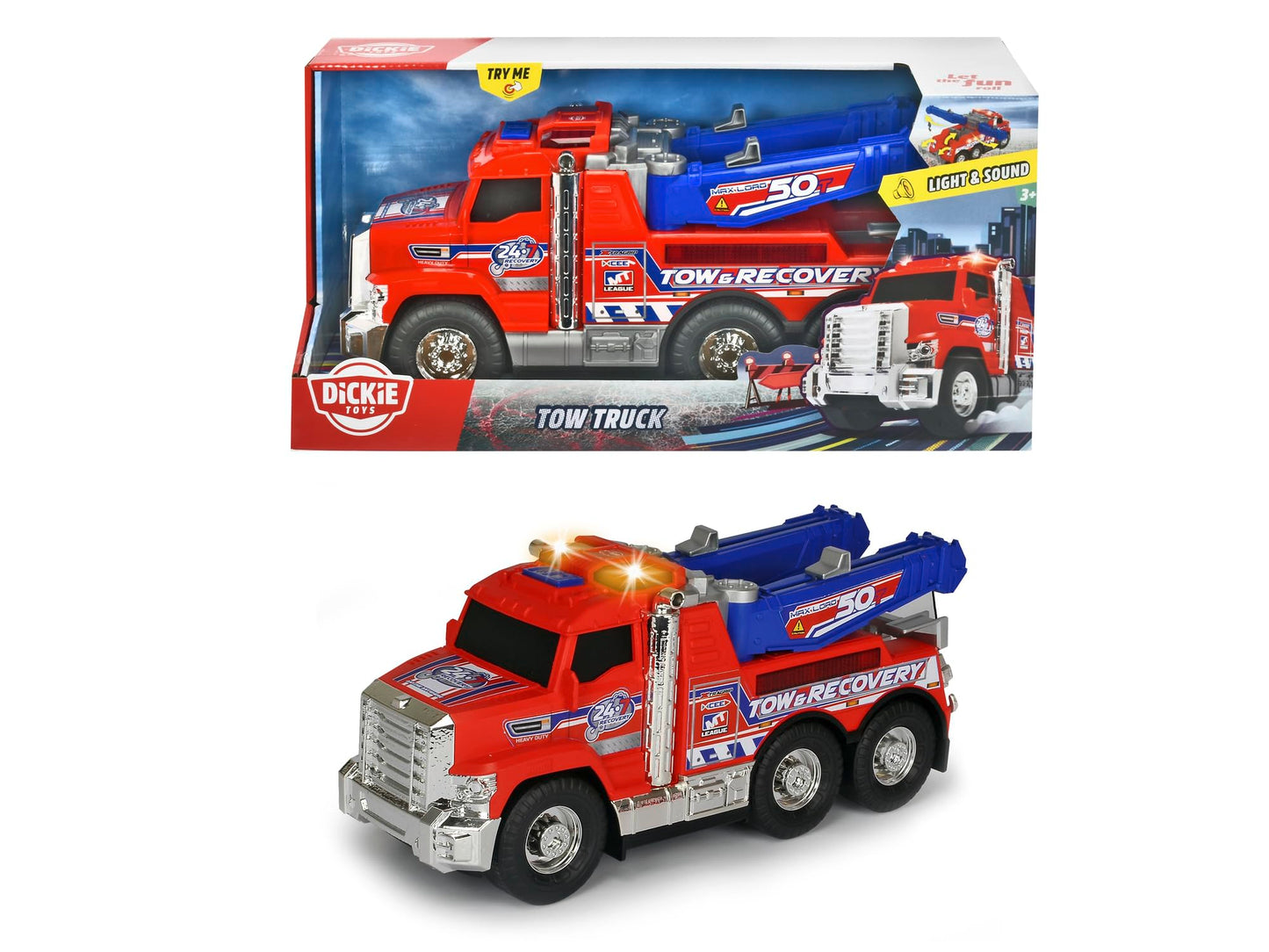 DICKIE TOYS - 12 Inch Tow Truck, red/Blue