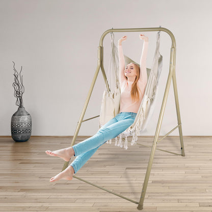 RedSwing Hammock Chair with Stand,Include Hanging Swing Chair,Heavy Duty Hammock Swing Chair with Stand for Adults Indoor Outdoor Patio Backyard, Max Load 330 Lbs