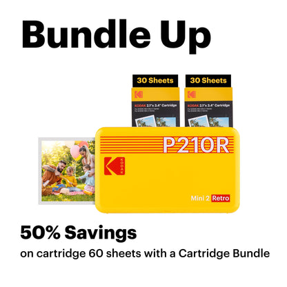 KODAK Mini 2 Portable Photo Printer Bundle
