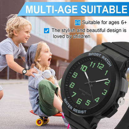 Kids Waterproof Analog Watch for Outdoor Sports