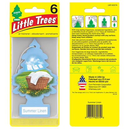LITTLE TREES Summer Linen Car Air Fresheners - 24 Pack