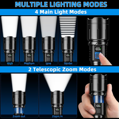 2000LM KNIBO Tactical Rechargeable Flashlight