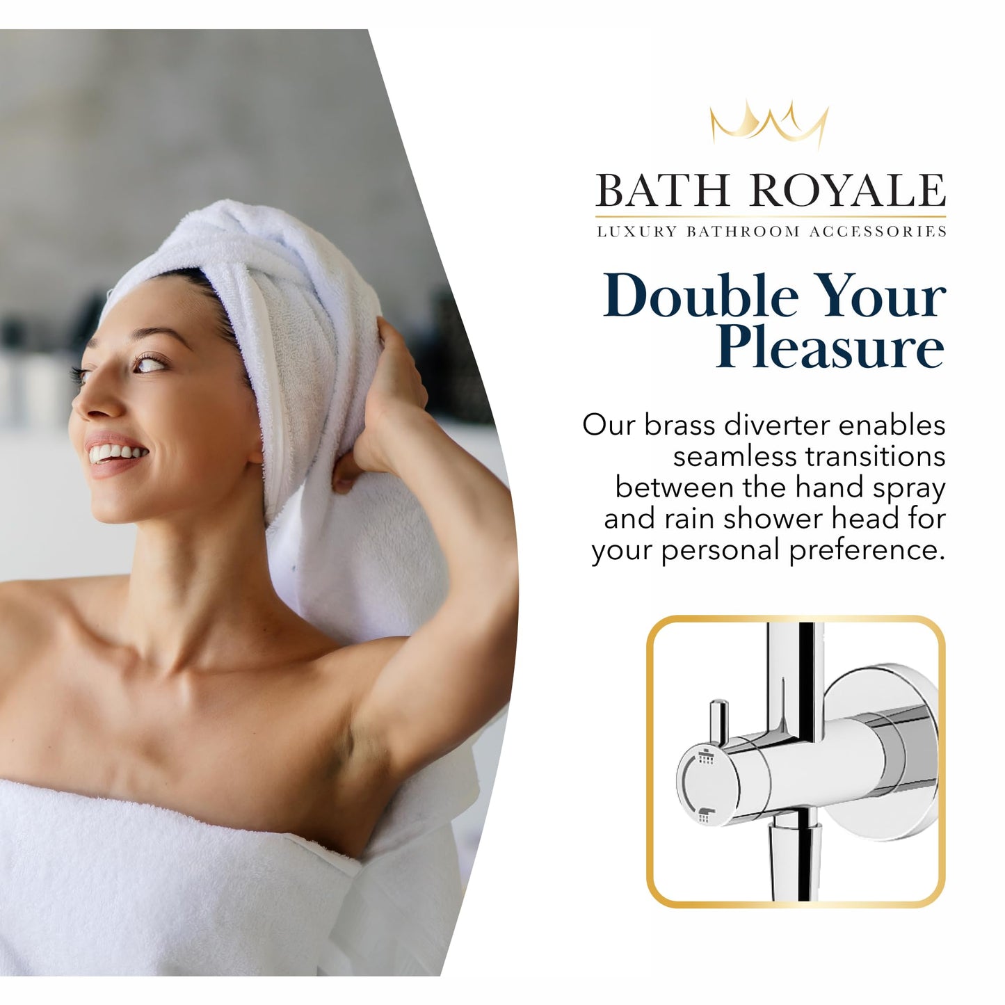 Rain Shower Head & Handheld Spray Combo, Gold