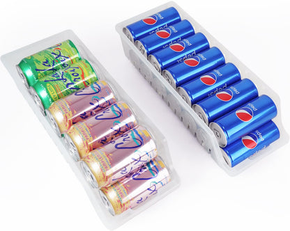 Soda Can Organizer for Refrigerator Storage 2-Pack