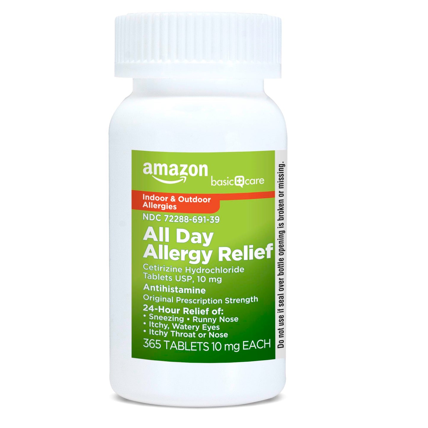 Amazon Basic Care Cetirizine Allergy Relief Tablets 365 Count