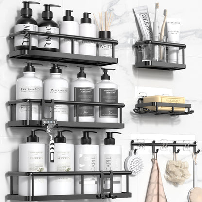 6 Pack Shower Caddy Organizer with Hooks