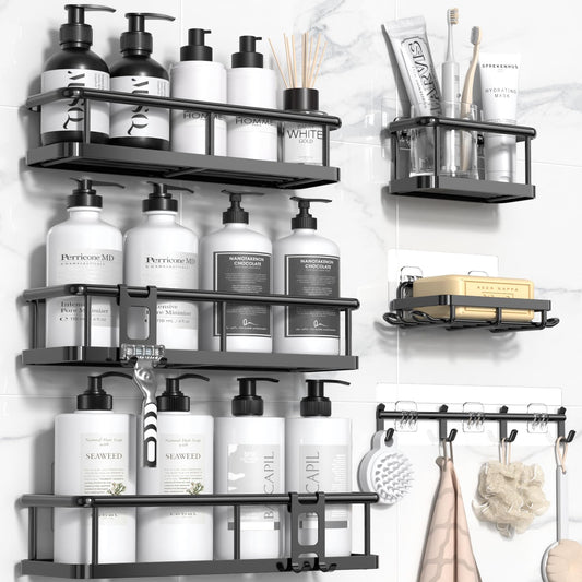 6 Pack Shower Caddy Organizer with Hooks