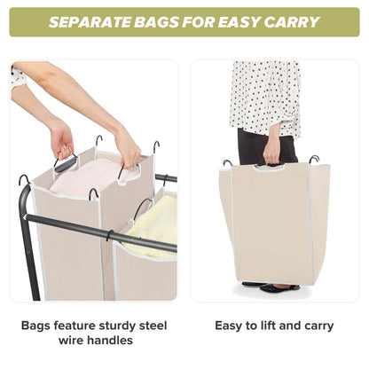 Laundry Sorter Hamper with Wheels by STORAGEIDEAS