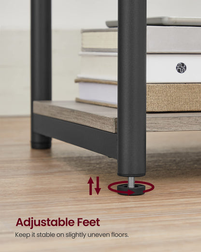 Set of 2 VASAGLE Side Tables with Charging Station