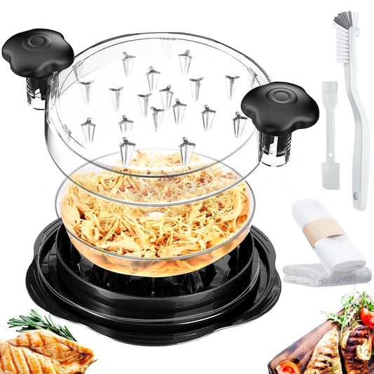 Large Meat Shredder Tool with Built-in Divider
