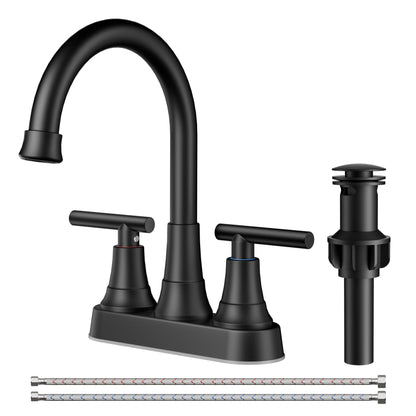 Centerset Bathroom Faucet with Pop Up Drain