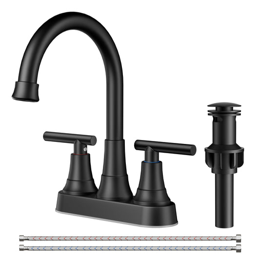 Centerset Bathroom Faucet with Pop Up Drain