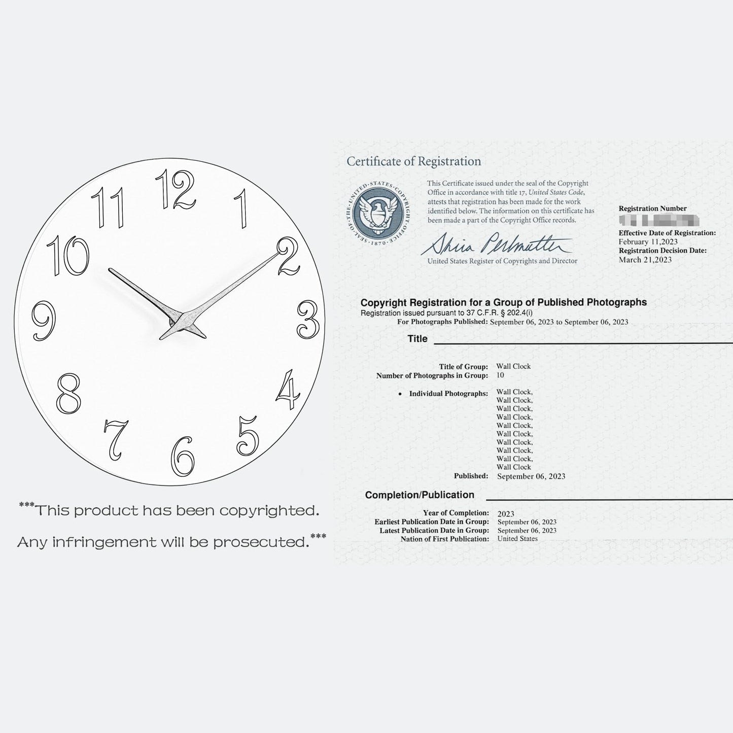 Silent 8-Inch Modern Wall Clock for Home Decor