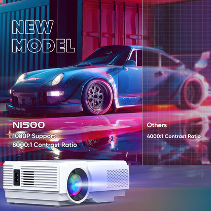 1080P Mini WiFi Bluetooth Outdoor Projector