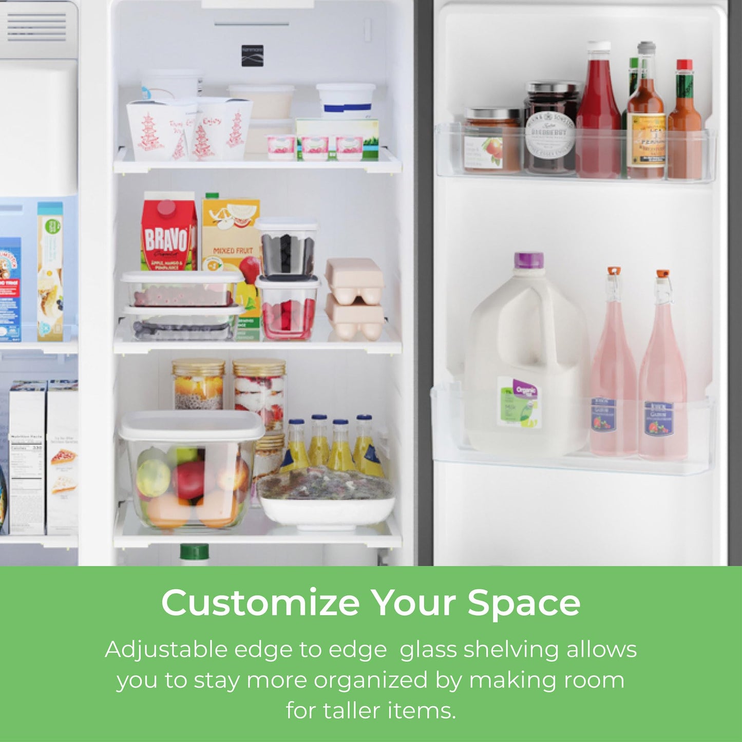 Kenmore 36" Side-by-Side Refrigerator with Freezer - Accela Chill