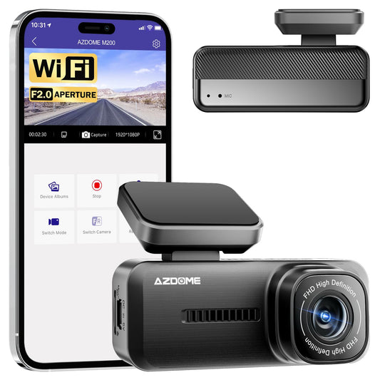 Azdome 1080P Mini Dash Cam with WiFi