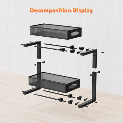 2-Tier Undersink Organizer with Pull-Out Drawers