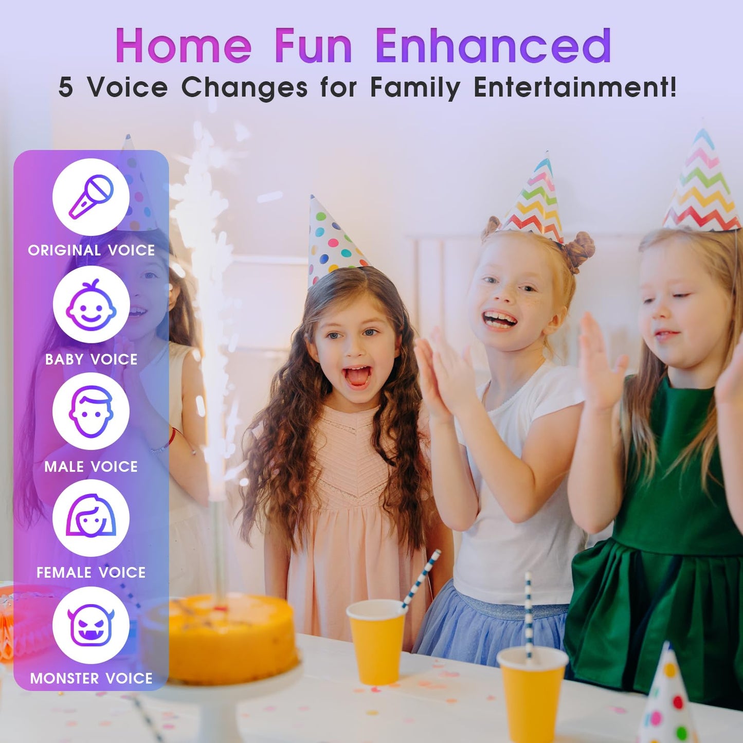Mini Karaoke Machine for Kids with Bluetooth Mic