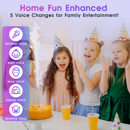 Mini Karaoke Machine for Kids with Bluetooth Mic