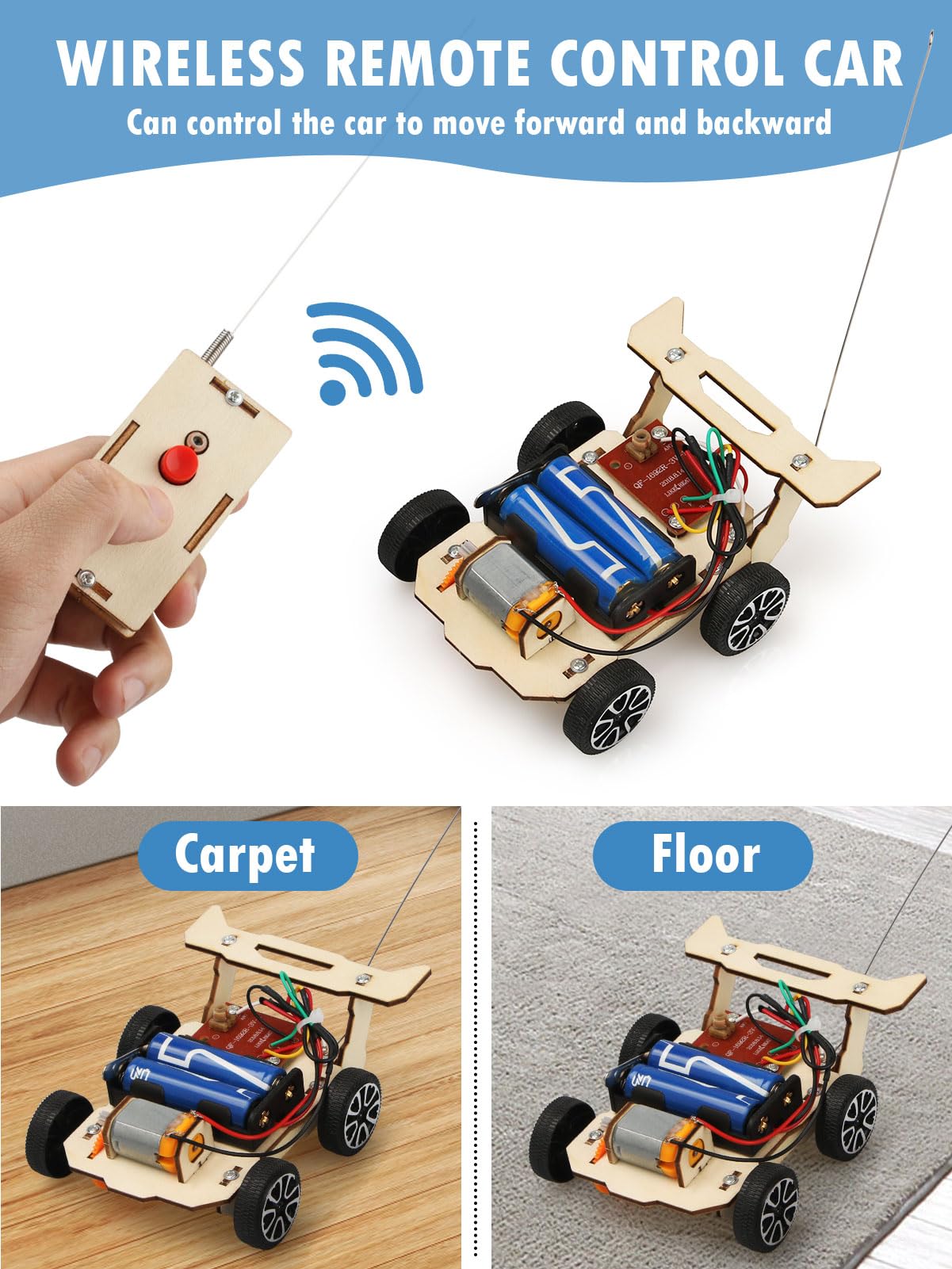 Poraxy 5-in-1 STEM Wooden Car Building Kit