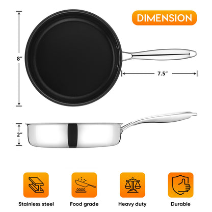 E-far 8" Nonstick Tri-Ply Frying Pan