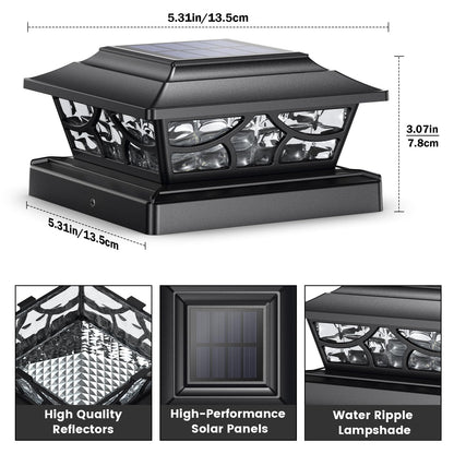 6 Pack Solar Post Lights for Decks and Fences
