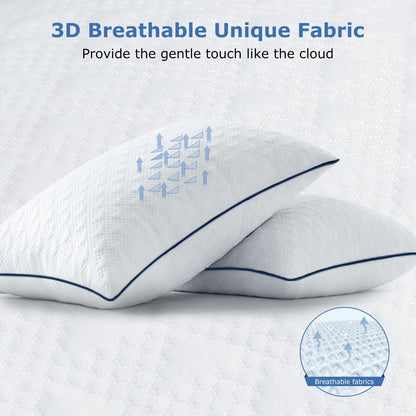 2 Pack Cooling Memory Foam Bed Pillows