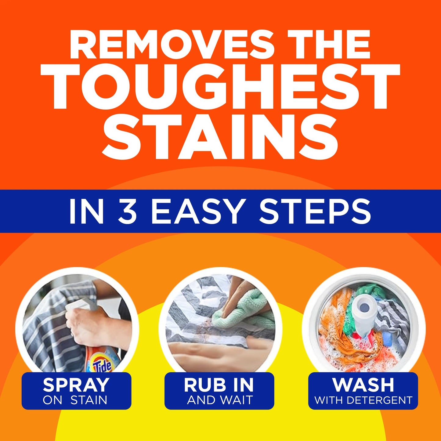 2 Pack Tide Stain Remover Spray for Tough Stains