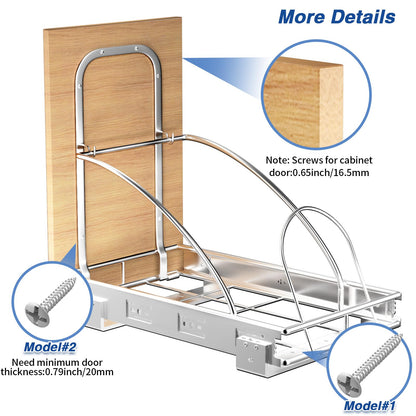 Pull Out Under Cabinet Trash Can Kit