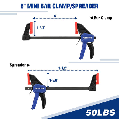 10-Pack WORKPRO Wood Clamps Set for Woodworking