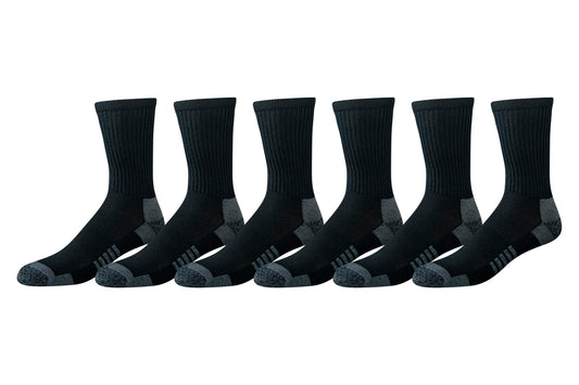 Amazon Essentials Athletic Cotton Crew Socks, 6 Pairs