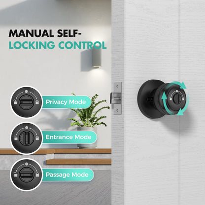 Keyless Fingerprint Smart Door Lock with Knob